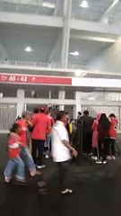 Suasana terkini jelang pertandingan pembuka Timnas Indonesia U-19 vs Taiwan dalam ajang Piala AFC U-19 2018 di Stadion Gelora Bung Karno, Senayan, Jakarta, Kami