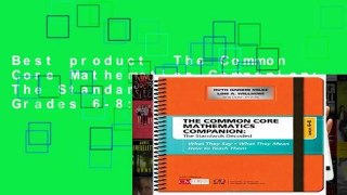 Best product  The Common Core Mathematics Companion: The Standards Decoded, Grades 6-8: What They