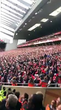 Liverpool fans getting slagged at Anfield for being so quiet. Where's your famous atmosphere? ( via TW/jamesmcfc_)