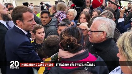 Inondations dans l'Aude : Emmanuel Macron face au désarroi des sinistrés