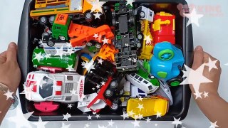 Box Full Of Toys Police car, Ambulance, Fire Truck, Learn Street Vehicles Names Sounds For Kids
