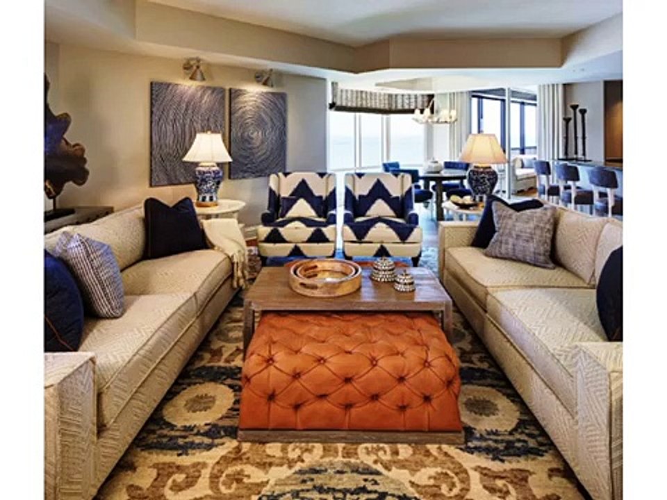 Home Restoration Ideas - Accessible Beige with Blue Furniture
