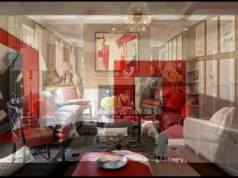 Home Restoration Ideas - Black and Red Living Room