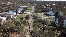 Drone footage captures devastation of Hurricane Michael