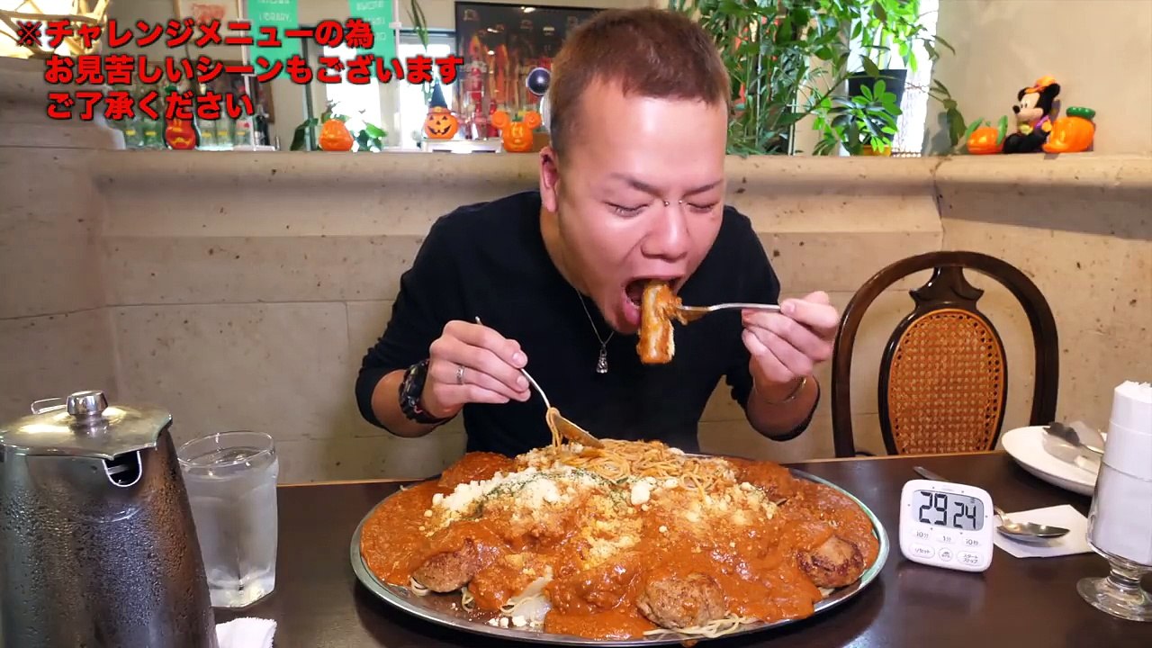 【大食い】閲覧注意 5.3Kgパスタプレートチャレンジ【早食い】