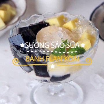 Món ăn vặt: Cách làm SƯƠNG SÁO SỮA BÁNH FLAN XOÀI đơn giản