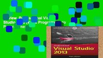 Review  Professional Visual Studio 2013 (Wrox Programmer to Programmer)