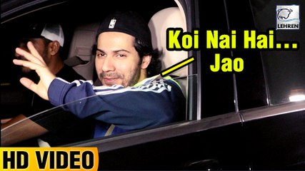 Varun Dhawan Asks Media Photographers To Go Home | WATCH VIDEO