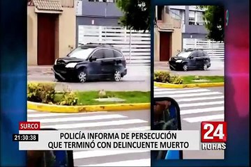 Policía da detalles de persecución que terminó con delincuente abatido