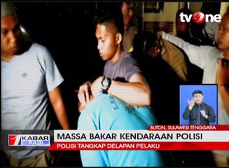 Kesal Dilarang Pesta Joget, Massa Bakar Kendaraan Polisi