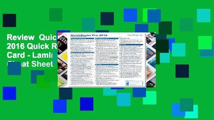 Review  QuickBooks Pro 2016 Quick Reference Training Card - Laminated Tutorial Guide Cheat Sheet