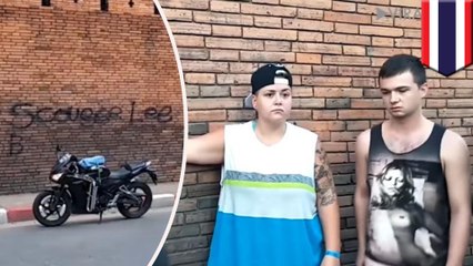 Tourists graffiti 800-year-old wall in Thailand, face 10 years in prison