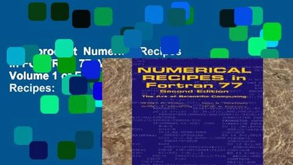 Best product  Numerical Recipes in FORTRAN 77: Volume 1, Volume 1 of Fortran Numerical Recipes: