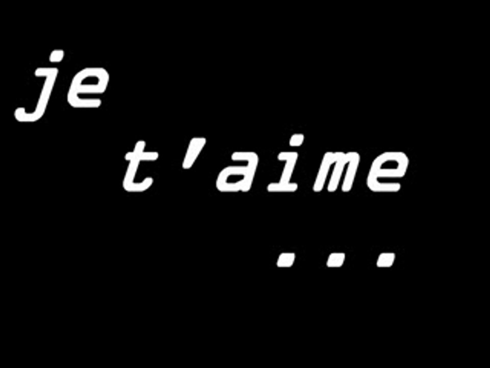 Je t'aime