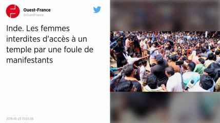 Inde. Les femmes interdites d’accès à un temple par une foule de manifestants.