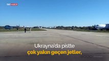 Ukrayna'da alçak irtifadan uçan uçak pisti teğet geçti