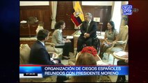 Organización de ciegos españoles reunidos con presidente Moreno