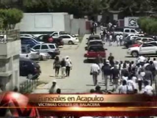 Último adiós a víctimas de balacera en Acapulco