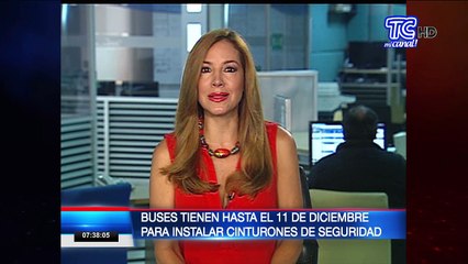 Buses tienen hasta el 11 de diciembre para instalar cinturones de seguridad