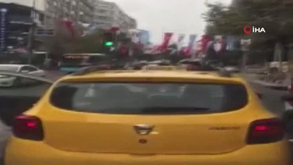 Osmanbey'de Taksicilerin "Yolcu Alma" Kavgası Kamerada