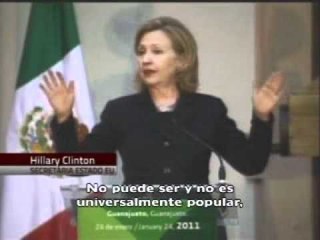 Hillary Clinton en México respalda lucha anticrimen