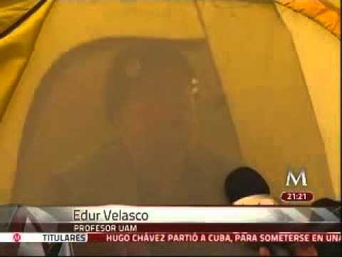 Indignados mexicanos acampan afuera de la Bolsa de Valores