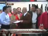 Recibe la constancia de mayoría Fausto Vallejo