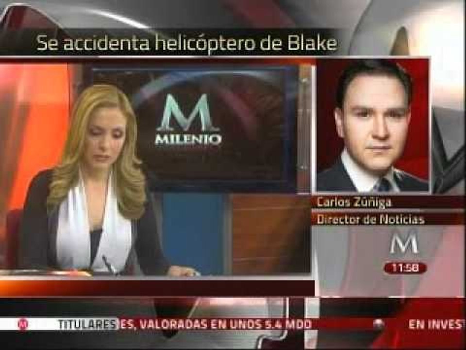 Se accidenta helicóptero de Blake