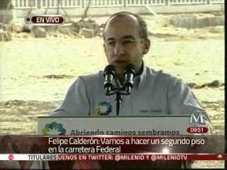 Calderón inaugura tramo en carretera Cuautla-Izúcar