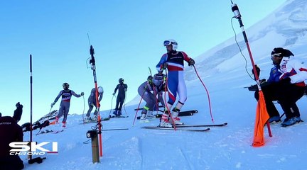 Sur le glacier de Saas Fee avec Brice Roger et les Bleus