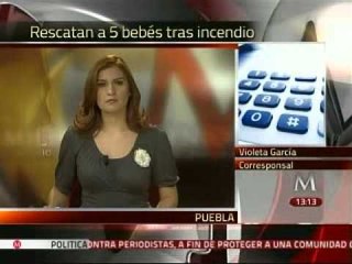 Rescatan a cinco bebés tras quemarse bodega de guardería en Puebla
