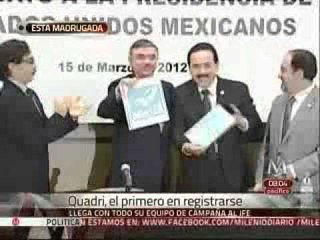 Quadri, el primero en registrarse como candidato a la presidencia ante IFE