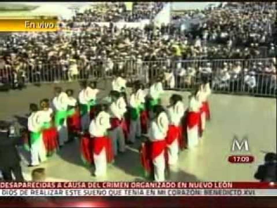 Recibe Guanajuato al Papa con Ballet Folklorico y Mariachi
