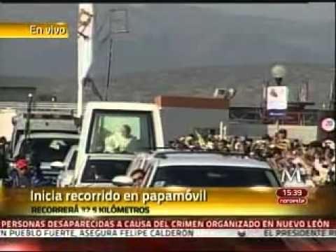 Inicia Benedicto XVI recorrido en Papamóvil
