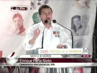 Inicia Peña Nieto campaña con 5 compromiso; firma 3 ante notario público