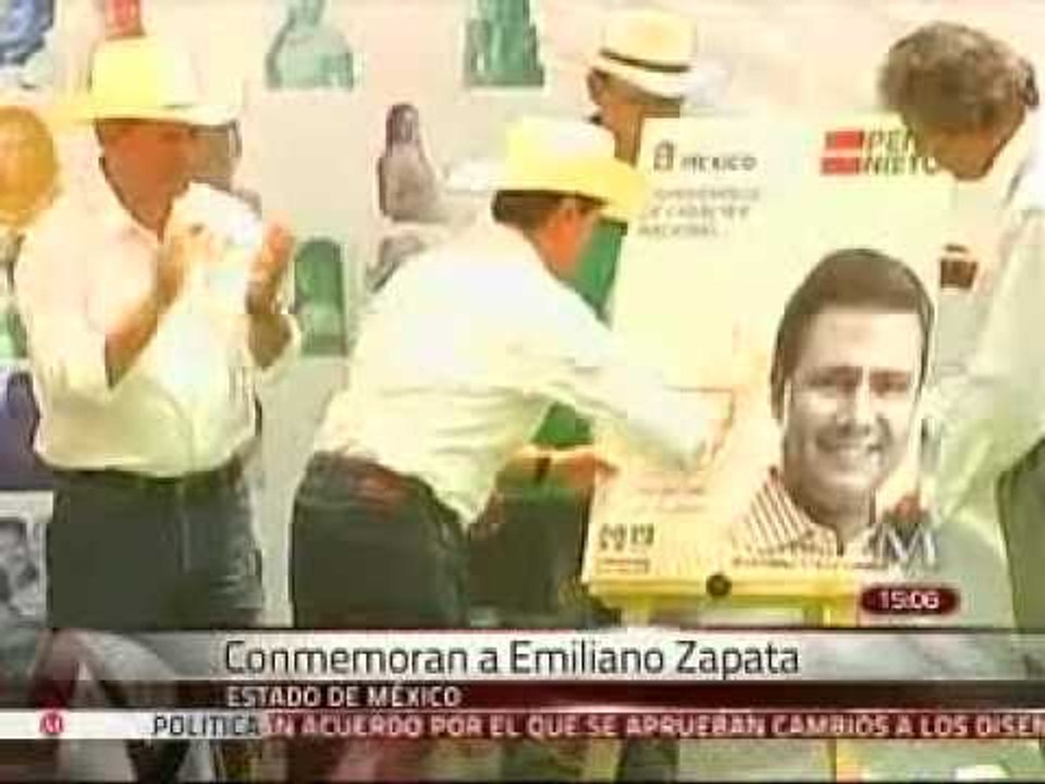 Peña Nieto conmemora aniversario luctuoso de Zapata en Edomex