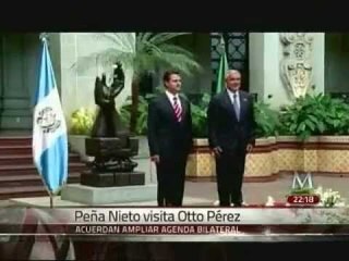 Peña Nieto visita a Otto Pérez, acuerdan ampliar agenda bilateral