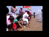 Niños liberan a crías de tortuga en playas de Tuxpan, Veracruz