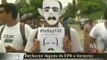 Rechazan llegada de Peña Nieto a Veracruz, denuncian compra de votos