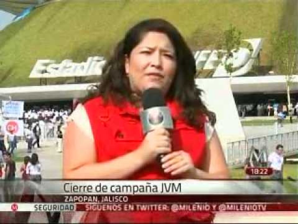 Previo al cierre de campaña de Vázquez Mota en el Estadio Omnilife, Jalisco