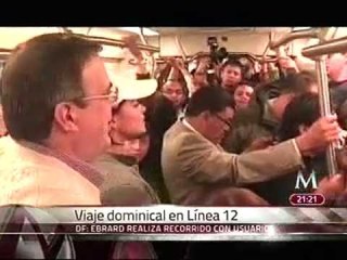 Viaja Marcelo Ebrard en la Línea 12 del Metro