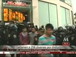 Detienen a 256 jóvenes por disturbios