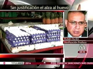 Realiza Profeco monitoreo sobre aumento de precio en huevo