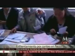 Enfrentamiento por conteo de votos en Neza
