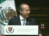 Calderón recuerda su estancia en la Escuela Libre de Derecho