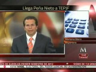 Llega Peña Nieto al Tribunal para recibir constancia