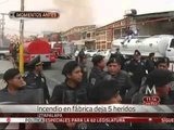 Al menos cinco lesionados por incendio en fábrica de Iztapalapa