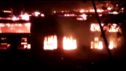 Artvin’de oto tamirhanesinde çıkan yangında dükkân kül oldu