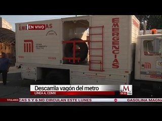 Se descarrila vagón del metro en la linea A