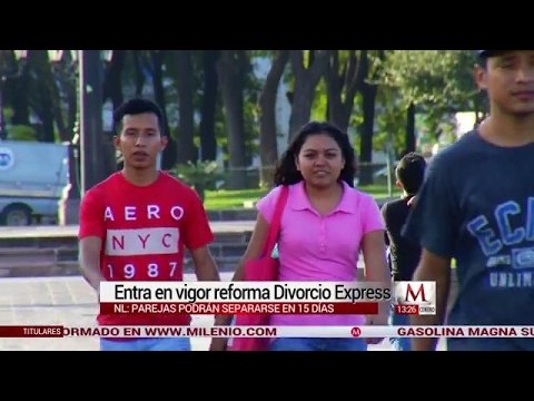 Entra en vigor divorcios expres